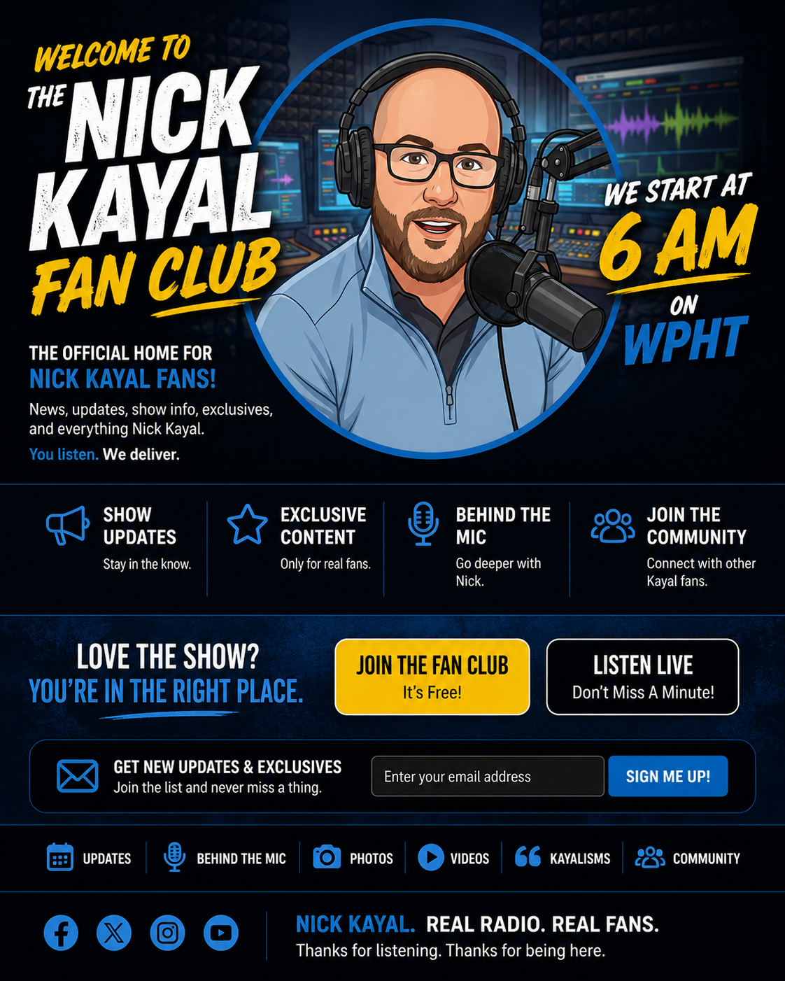 Nick Kayal Fan Club — We Start At 6 AM on WPHT